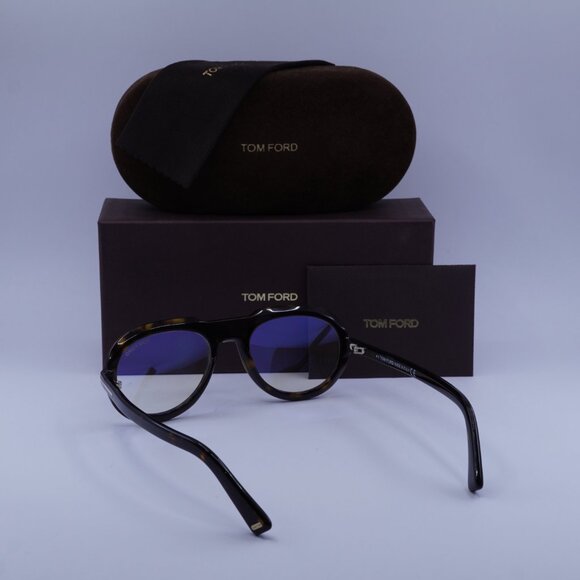 Tom Ford FT5756-B 052 Aviator Eyeglasses 53mm - Dark Havana - Picture 6 of 9